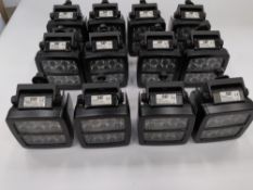 Twelve preowned Cat 505-8916 LED floodlamps. 12-24v, 22w, 2100 lumens.