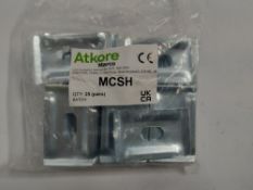 Approximately 200 pairs of Atkore Marco MCSH steel central suspension hangers.