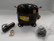 As new Polar compressor (R290 104H 8166) spare part for Polar upright freezer.