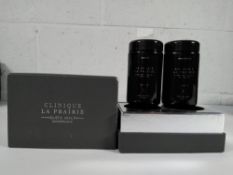 Two Clinique La Prairie age-defy food supplements (120 capsules in each pot) (Expiry 05-2027).