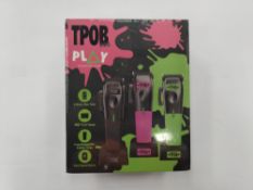 As new TPOB Play Barber Hair Clippers, 7500RPM, with 3x interchangeable grips, (X00453C9KD).