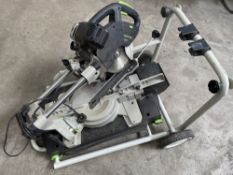 Pre-owned Festool KS 60 E Sliding Compound Mitre Saw with some minor damage (requires new plug).