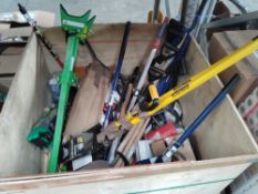 An Assortment of tools, hardware and related (stillage not included).