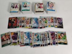 Approximately 300 One Piece TCG trading cards to include common, rare, SR and a DON!! card.