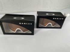 Two boxed as new Oakley OO7120 712006 Target Line L Ski Goggles (some minor damage to packaging).
