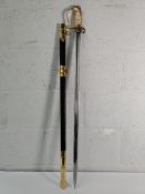 A Horatio Nelson replica British naval sabre with a blunt edge (Over 18s Only).