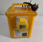 A pre-owned Elite portable 110v site transformer model: T3KVA1X161X32.