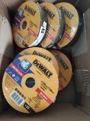 Six packs of Dewalt DT20594-QZ 125mm metal bonded cutting discs (Pack of 25).