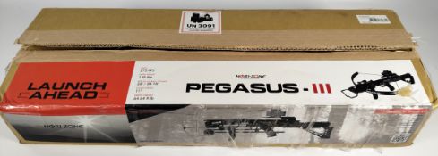An as new Hori-Zone Pegasus III recurve crossbow, 275 FPS speed, draw weight - 185 lbs, box opened a
