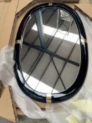 The Socialite Family Marcello Lacquered Wood Mirror, black.
