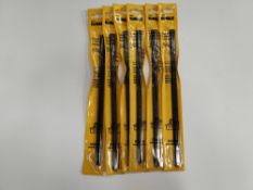 Six as new DeWalt, Plunge Saw, Guide Rail, Connector, (DE6292).