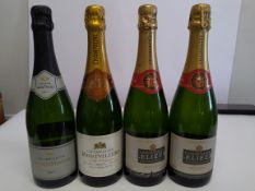 Two Lelieur Privilege Champagne 2 x 750ml (labels distressed), Montvillers Champagne 750ml, Nicolas