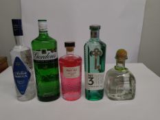 Misty Isle fruit & floral gin 700ml, Antica Samuca Classic 700ml, Gordon's London dry gin 1L, No3 Lo