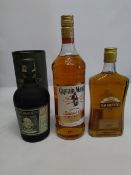 Diplomatico reserve exclusive rum 700ml, Captain Morgan Original Spiced rum 1L, Veroni Amaretto clas