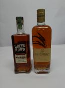 A Bardstown Bourbon Origin Seris Kentucky Straight Wheated Bourbon Whiskey 750ml and a Green River