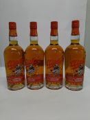 Four Wolfie's blended Scotch whisky 4 x 700ml.