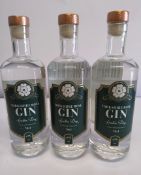 Three Yorkshire Rose gins 3 x 700ml.