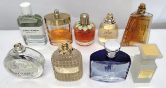 Thirty perfumes/testers and related to include Lacoste, Tom Ford, Givenchy, Versace and more! (pleas