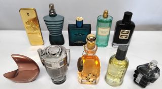 Thirty perfumes/testers and related to include Jimmy Choo, Jean Paul Gaultier, Gucci, Calvin Klein,