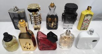 Thirty perfumes/testers and related to include Gucci, Prada, Paco Rabanne, Jimmy Choo, D&G and more!