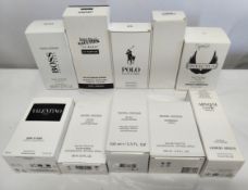 Thirty boxed perfumes/testers and related to include Lacoste, Jean Paul Gaultier, Versace, Dior and