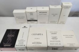 Thirty boxed perfumes/testers and related to include Lacoste, Gucci, Armani, Paco Rabanne and more!