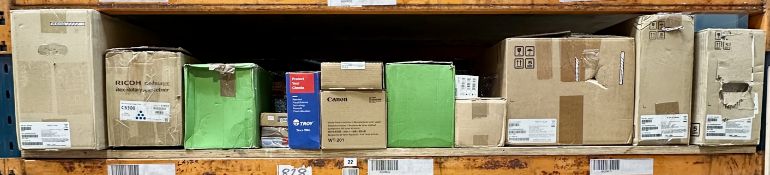 Assorted printers, toners/inks & related items (All items sold as is).