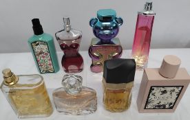 Thirty perfumes/testers and related to include Gucci, YSL, Moschino, Givenchy and more! (please note