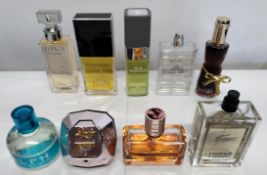 Thirty perfumes/testers and related to include Ralph Lauren, Chanel, Estee Lauder, Ghost, and more!