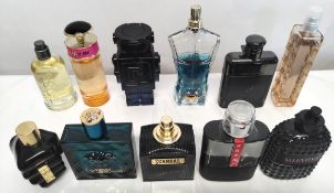Thirty perfumes/testers and related to include Prada, Armani, Ralph Lauren, Jean Paul Gaultier and m