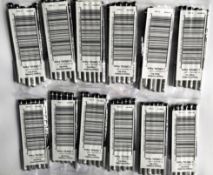 Twelve packs Loreal Paris 131 noir intense/jet black crayon contour khol eyeliners. (72 units)