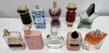 Thirty perfumes/testers and related to include Burberry, Chanel, Dior, Givenchy, Valentino and more!
