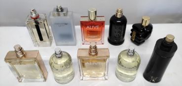 Thirty perfumes/testers and related to include Burberry, Boss, Armani, Ralph Lauren, Dior and more!