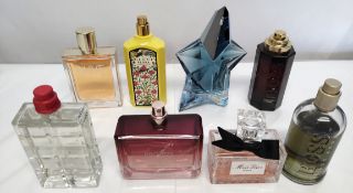 Thirty perfumes/testers and related to include Boss, Ralph Lauren, Estee Lauder, Gucci and more! (pl