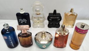 Thirty perfumes/testers and related to include Prada, Ralph Lauren, Boss, Dior, Moschino and more! (
