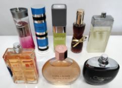 Thirty perfumes/testers and related to include Chanel, Estee Lauder, Boss, Prada and more! (please n