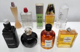 Thirty perfumes/testers and related to include Ralph Lauren, Chanel, Estee Lauder, boss and more! (p