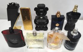 Thirty perfumes/testers and related to include Moschino, Lancome, Estee Lauder, Dior and more! (plea