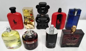 Thirty perfumes/testers and related to include Ralph Lauren, Moschino, Boss, Michael Kors and more!
