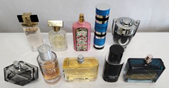 Thirty perfumes/testers and related to include Estee Lauder, Gucci, Paco Rabanne, Givenchy and more!