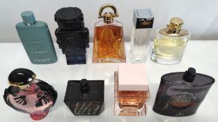 Thirty perfumes/testers and related to include Lancome, Givenchy, Paco Rabanne, Gucci and more! (ple