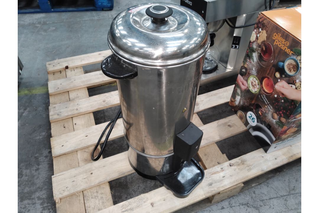 One preowned Giles and Posner heated mulled wine urn, 7Ltr, 1x Buffalo HF150 water boiler, 10Ltr an - Image 3 of 4