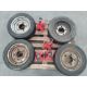 Four preowned Wheels 14.5" with 4x Amazon Basics Steel Jack Auto 3 Ton. - Image 3 of 3