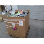A pallet of assorted corporate stock including clothing, accessories and related.