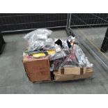 Pallet of assorted sport and fitness and related products.