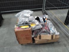 Pallet of assorted sport and fitness and related products.