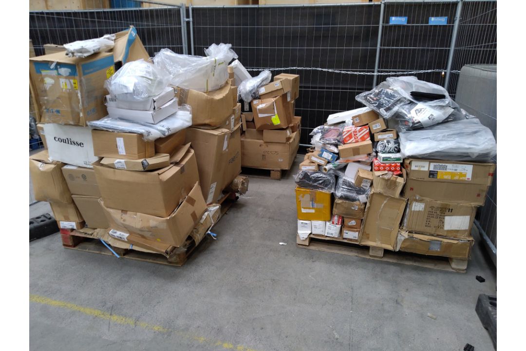 Three pallets of mixed industrial and commercial items. - Image 1 of 6