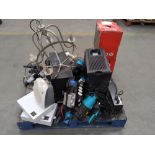 One pallet of mixed industrial and commercial items. Pallet not included.