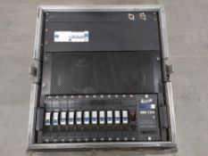 Preowned Elation RMD-1210 rack mounted dimmer. 12 channels, 10 amps per channel. mounted in flight c
