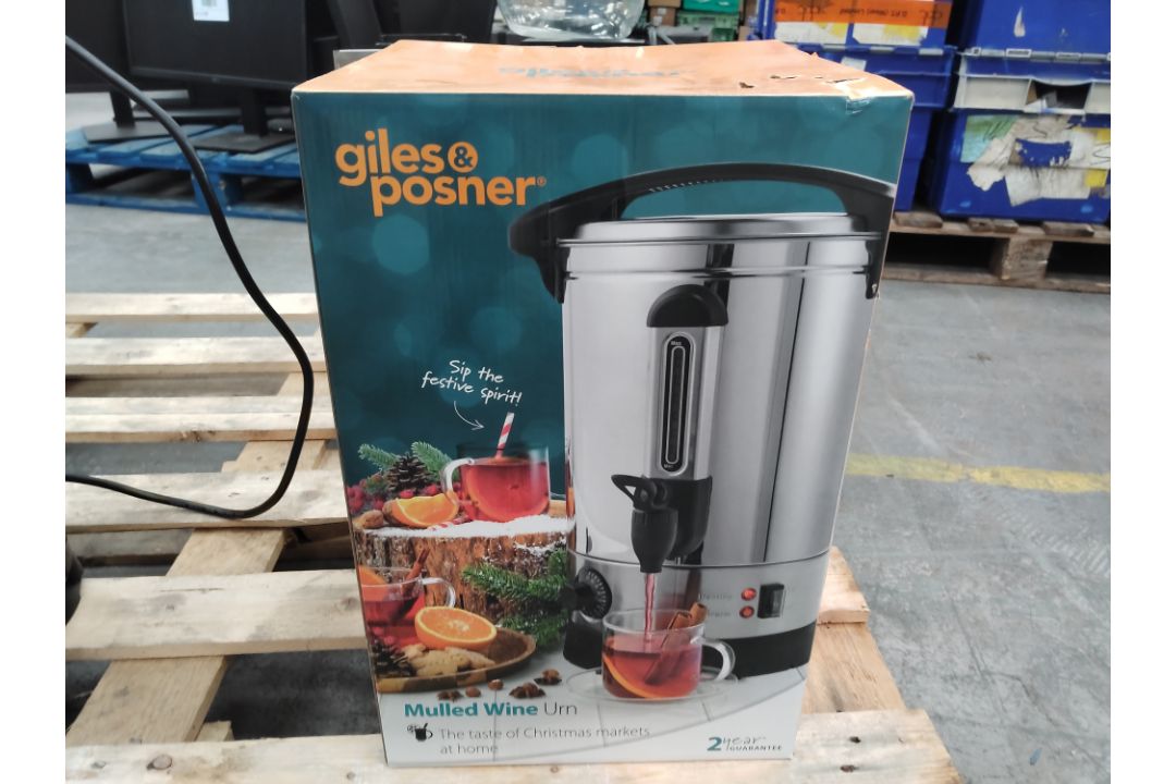 One preowned Giles and Posner heated mulled wine urn, 7Ltr, 1x Buffalo HF150 water boiler, 10Ltr an - Image 2 of 4